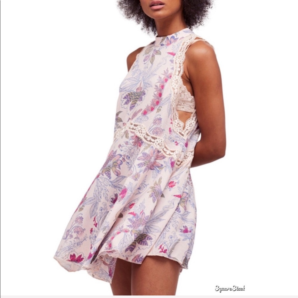 NWT Free People She Moves Floral Mini Dress small - Picture 1 of 6